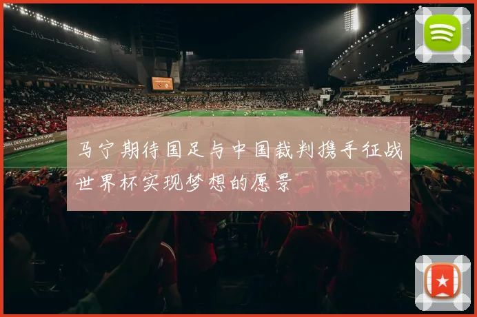 马宁期待国足与中国裁判携手征战世界杯实现梦想的愿景